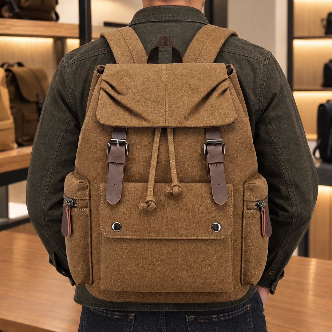 Spacious Buckle Backpack