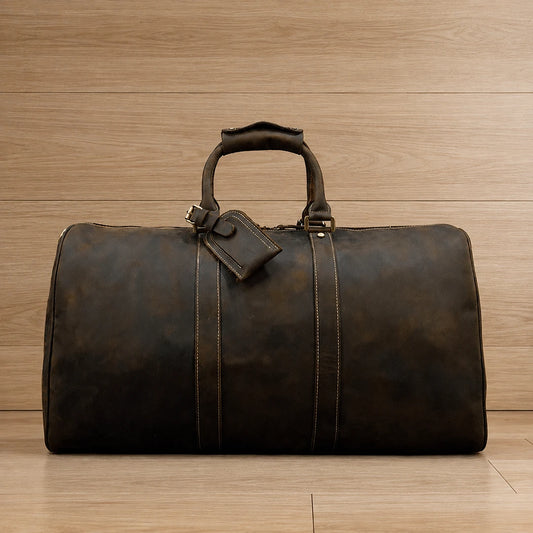 Spacious Leather Duffel Bag