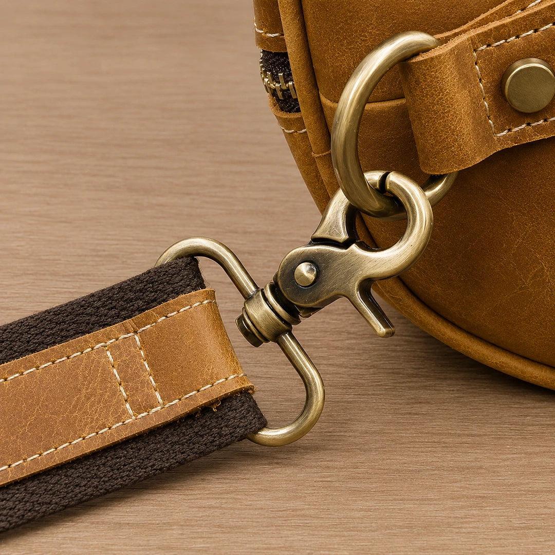 Spacious Leather Duffel Bag