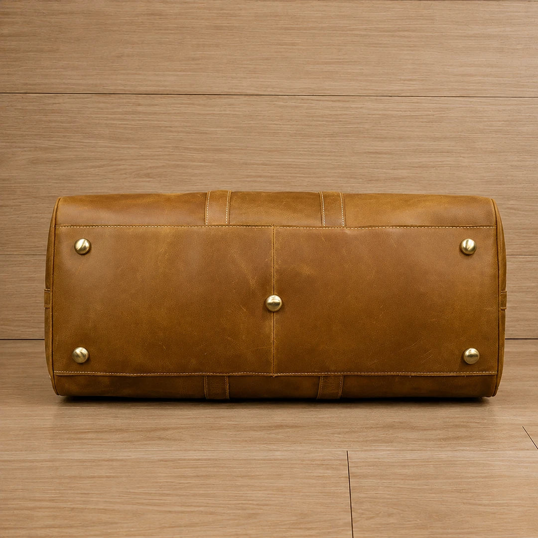 Spacious Leather Duffel Bag