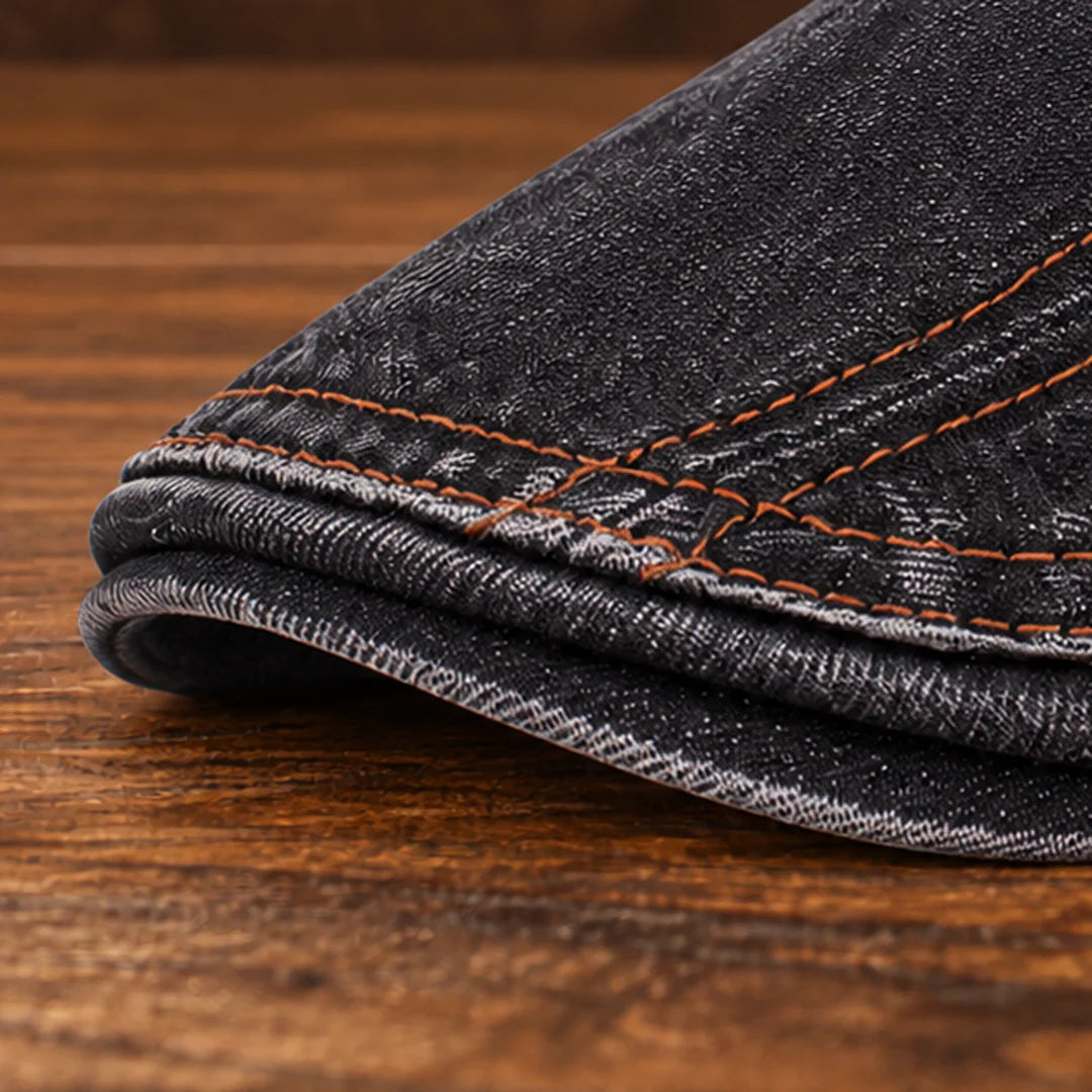 Stitched Buckle Flat Cap