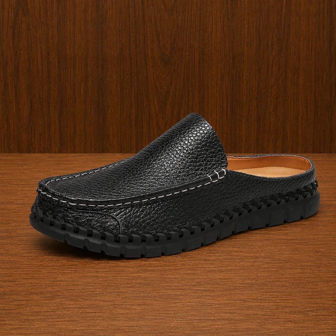 Stitched Moccasin Mules