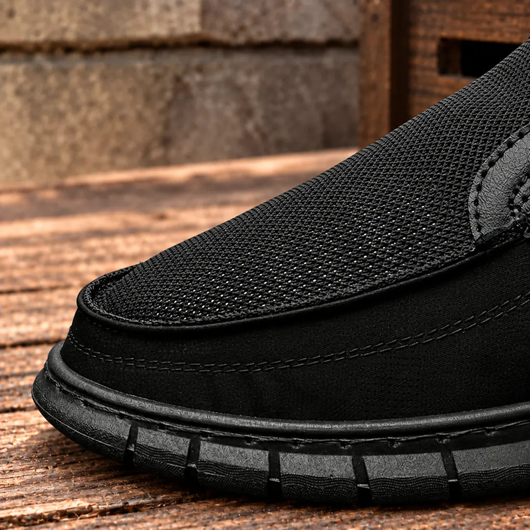 Stretch Panel Slip-On Shoes