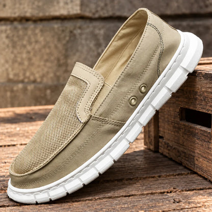 Stretch Panel Slip-On Shoes