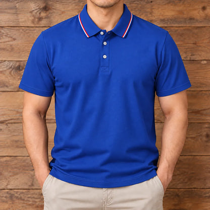 Striped Collar Polo Shirt