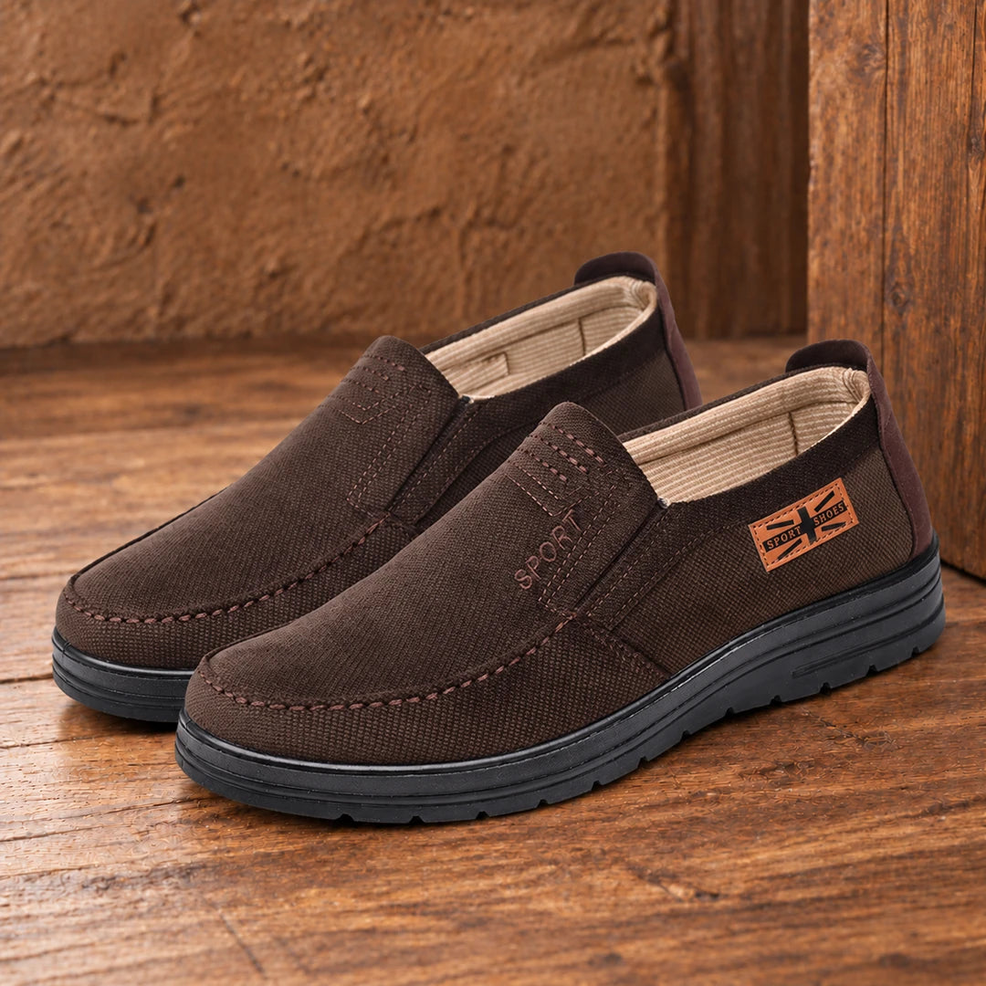 Textured Casual Slip-On Shoes