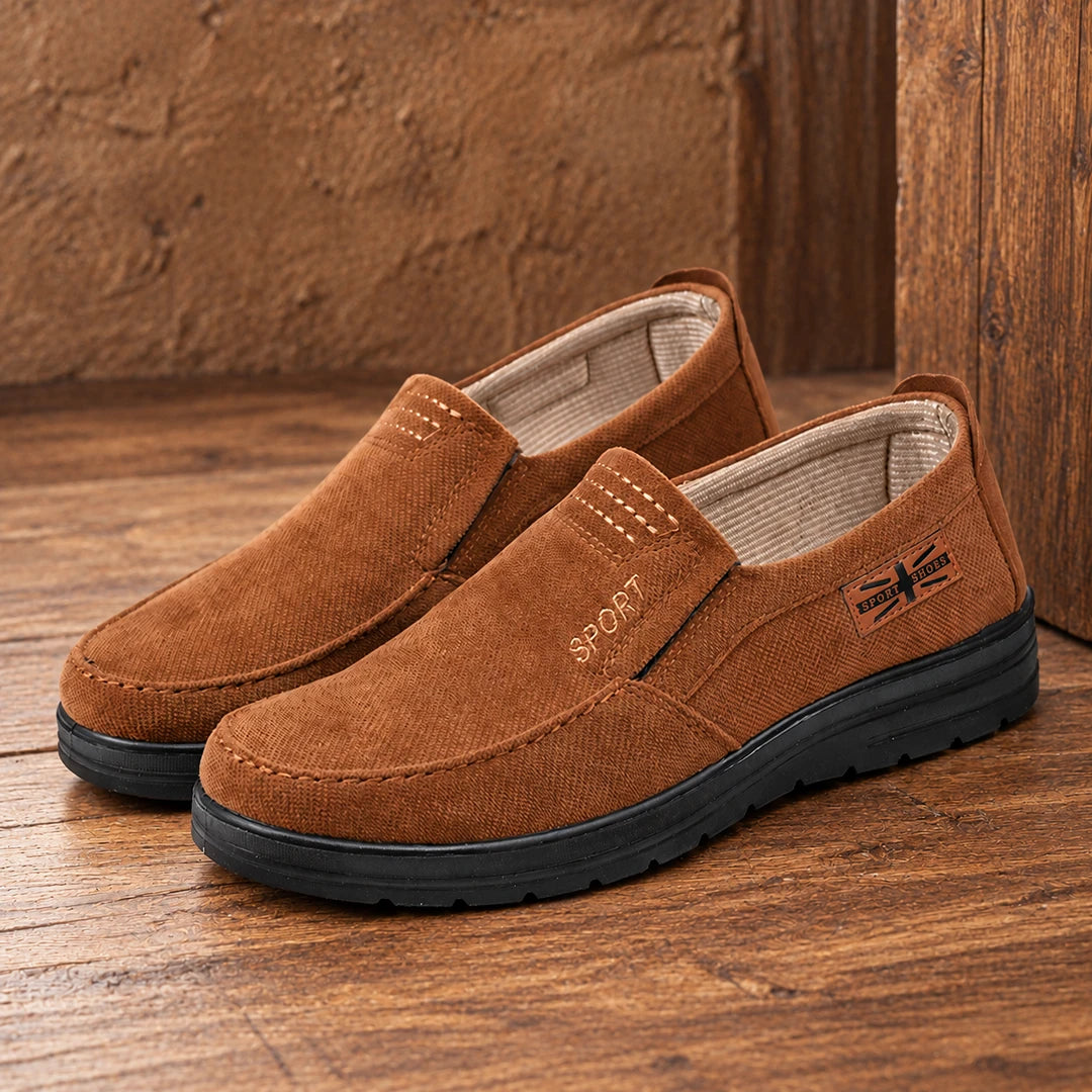 Textured Casual Slip-On Shoes