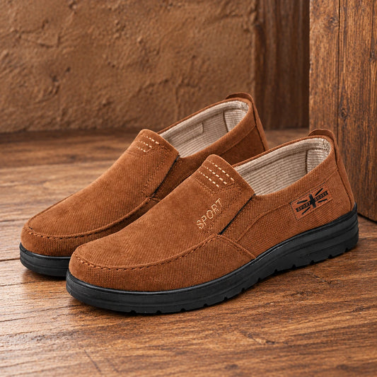 Textured Casual Slip-On Shoes