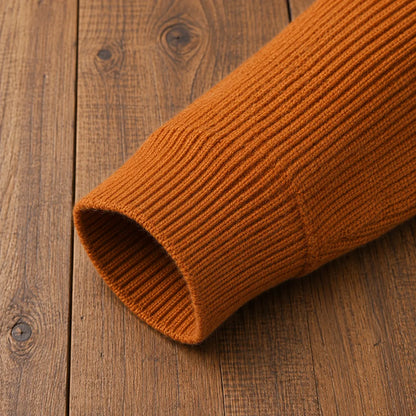Textured Collared Knit Sweater