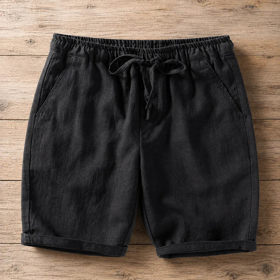 Textured Drawstring Shorts