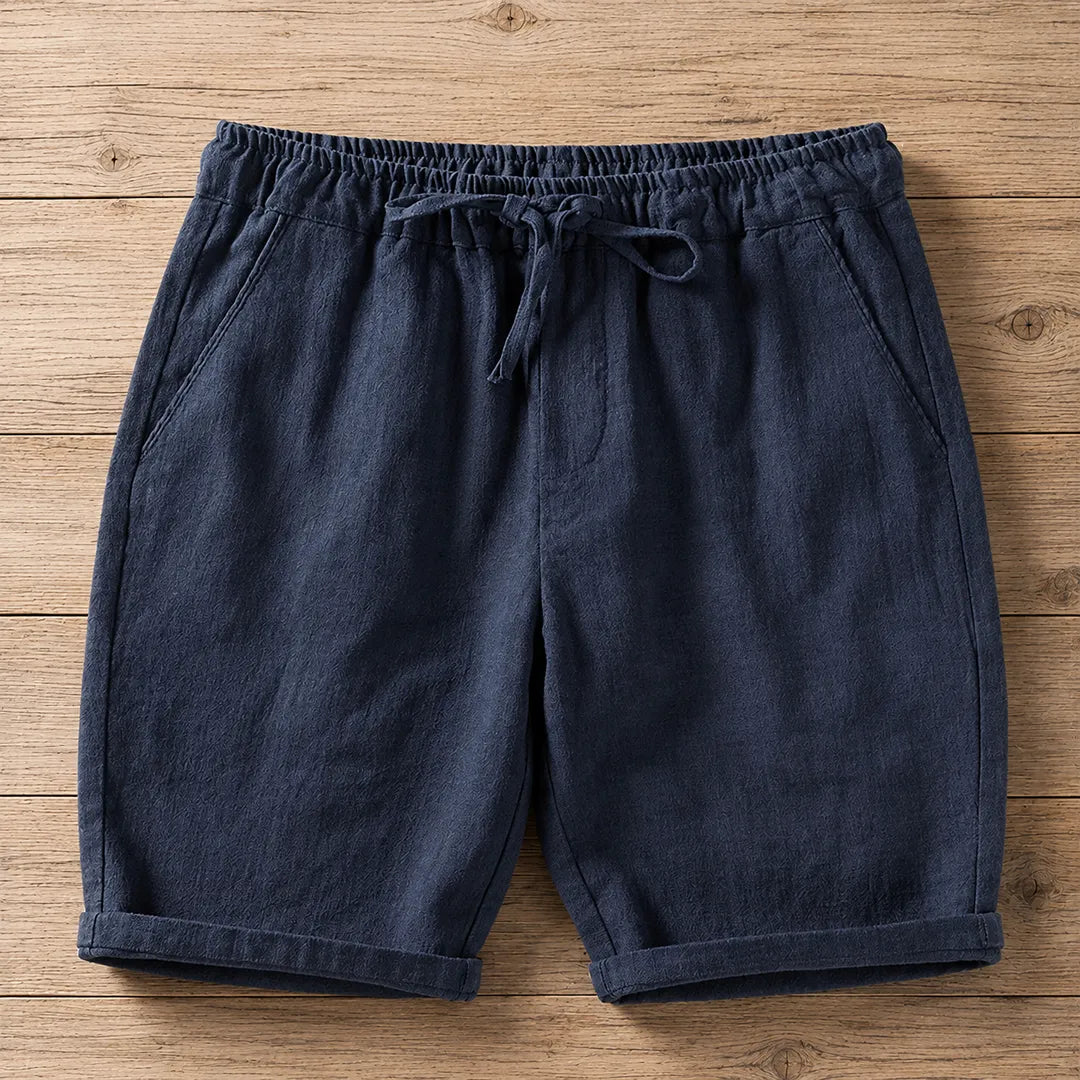 Textured Drawstring Shorts