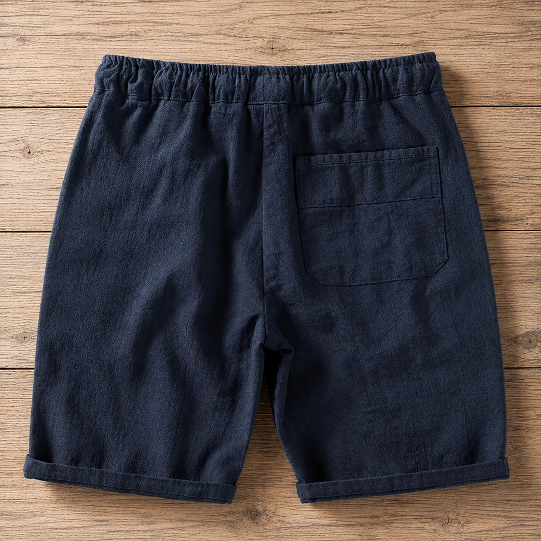 Textured Drawstring Shorts