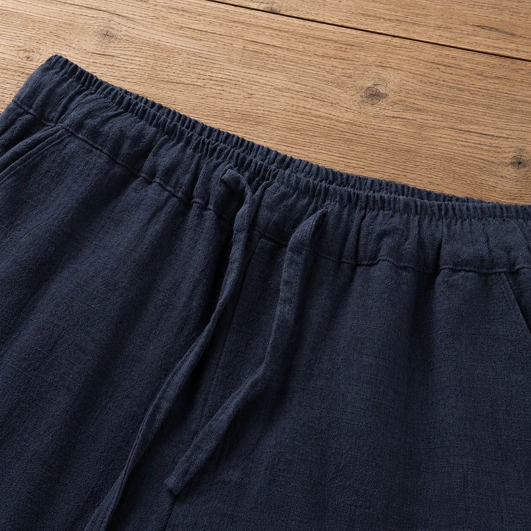 Textured Drawstring Shorts