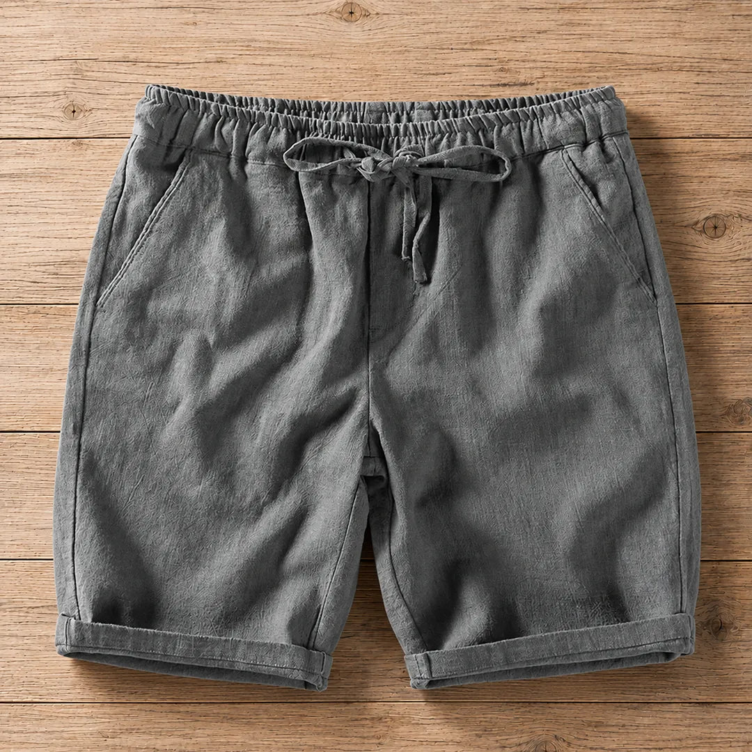 Textured Drawstring Shorts