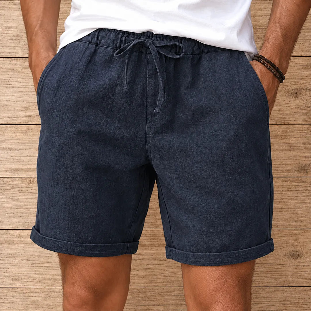 Textured Drawstring Shorts