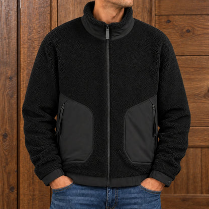 Textured Fleece Zip Jacket