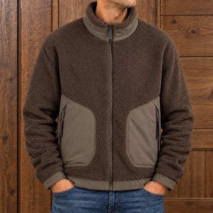 Textured Fleece Zip Jacket