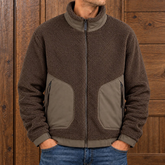 Textured Fleece Zip Jacket