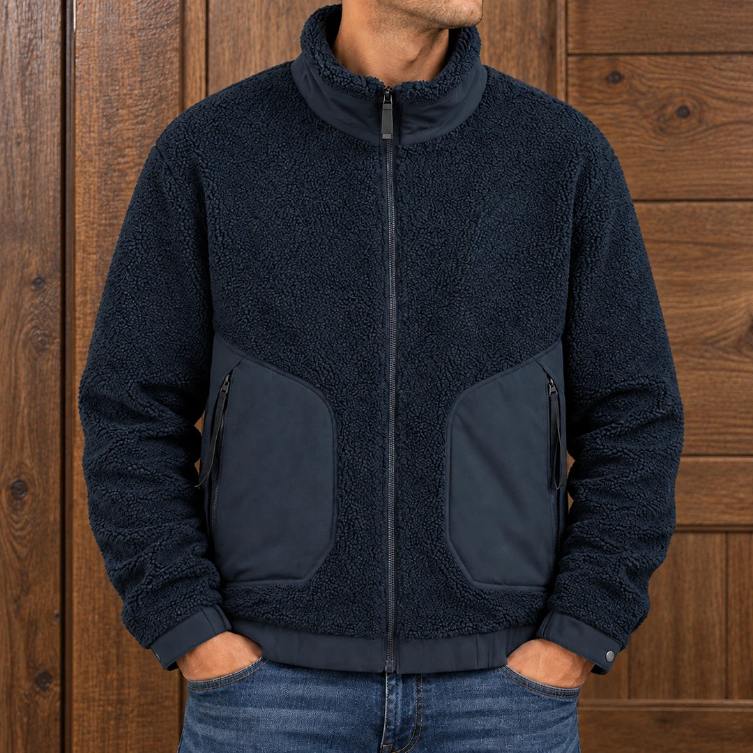 Textured Fleece Zip Jacket