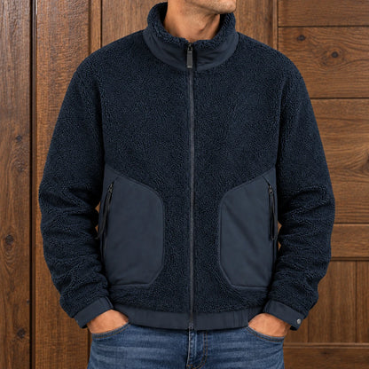 Textured Fleece Zip Jacket