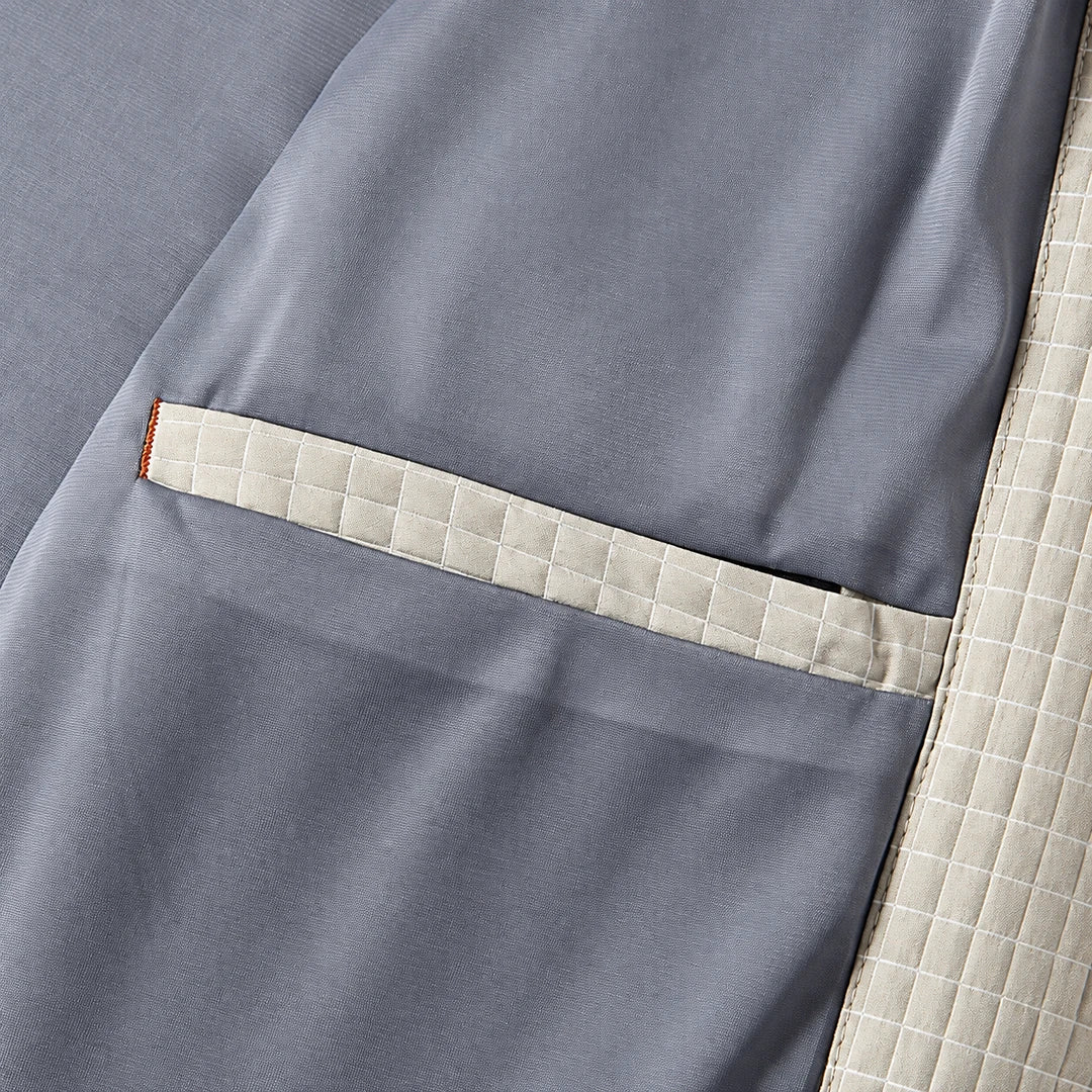 Textured Grid Shirt Jacket