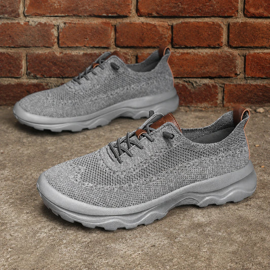 Textured Knit Low-Top Sneakers
