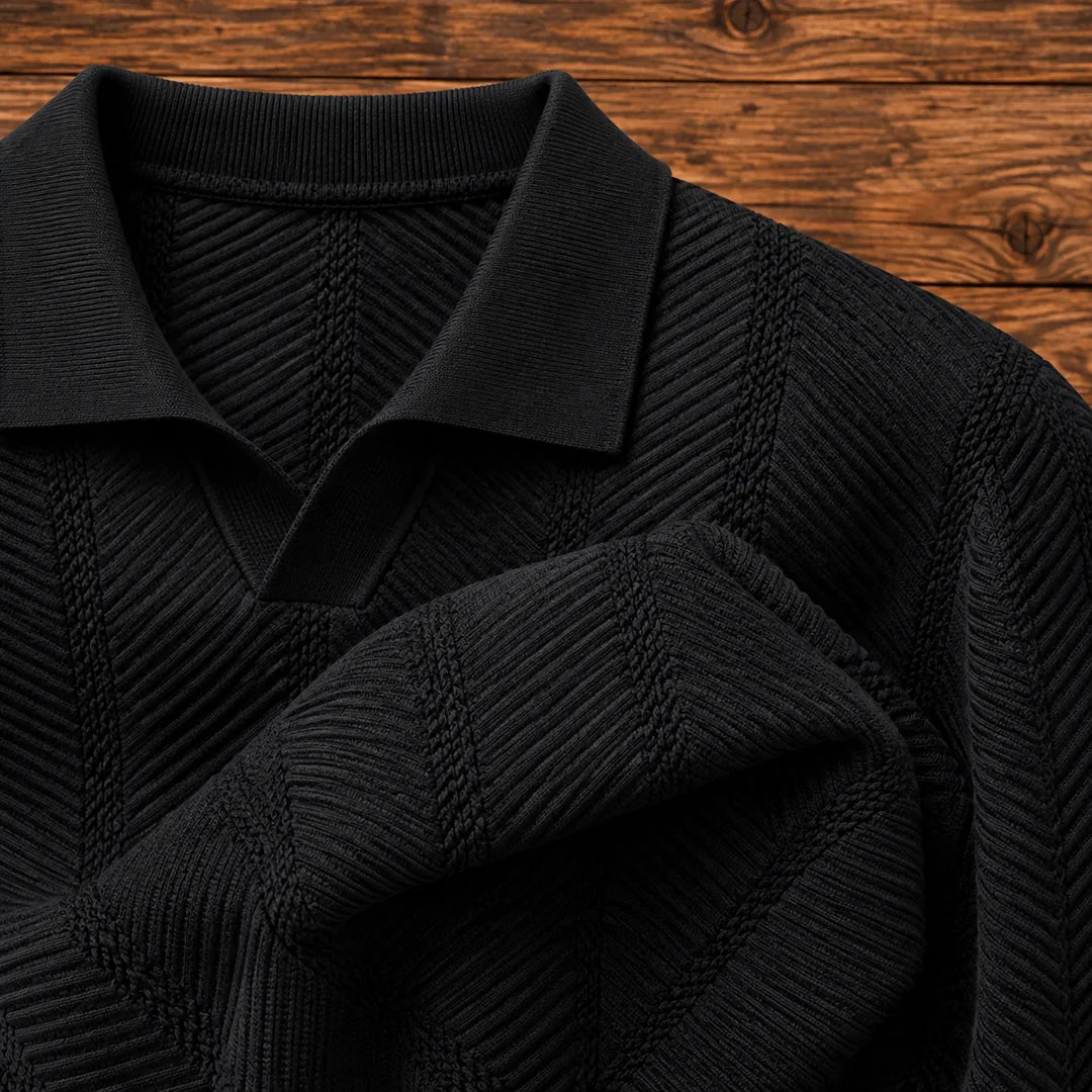 Textured Knit Polo