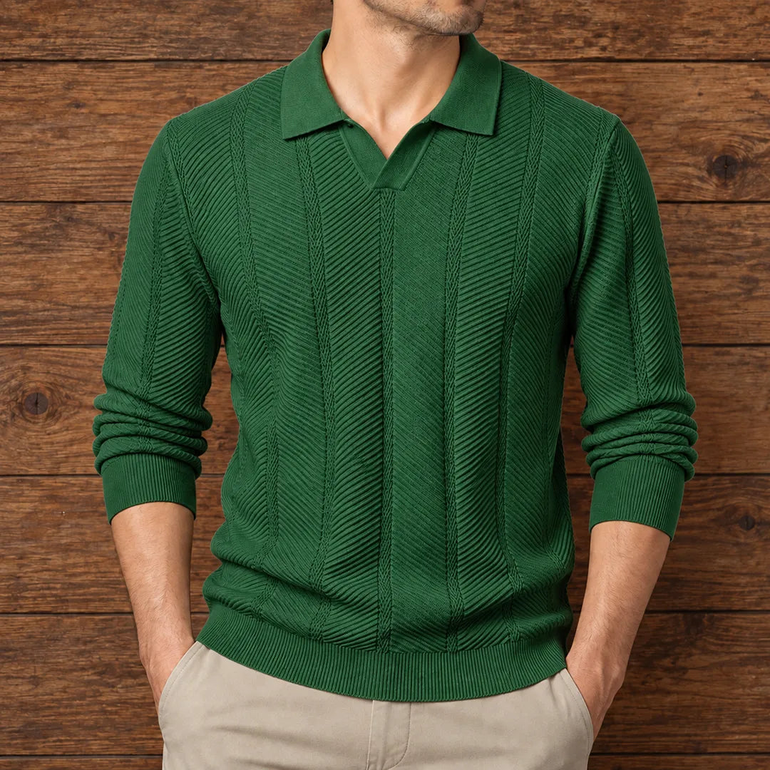 Textured Knit Polo