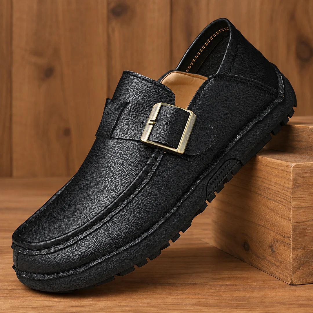 Textured Lug Sole Loafers