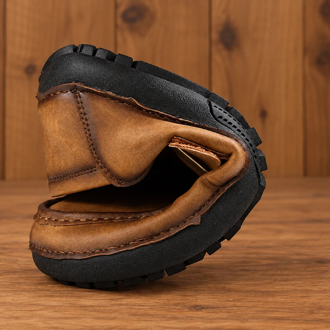 Textured Lug Sole Loafers