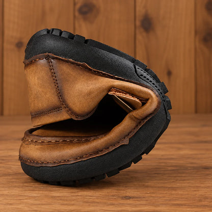 Textured Lug Sole Loafers