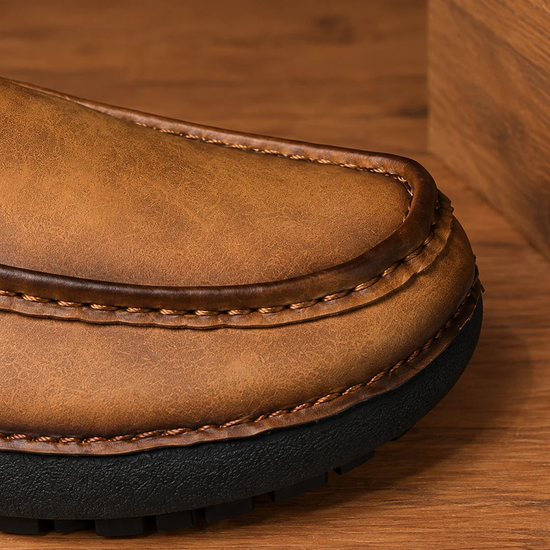Textured Lug Sole Loafers