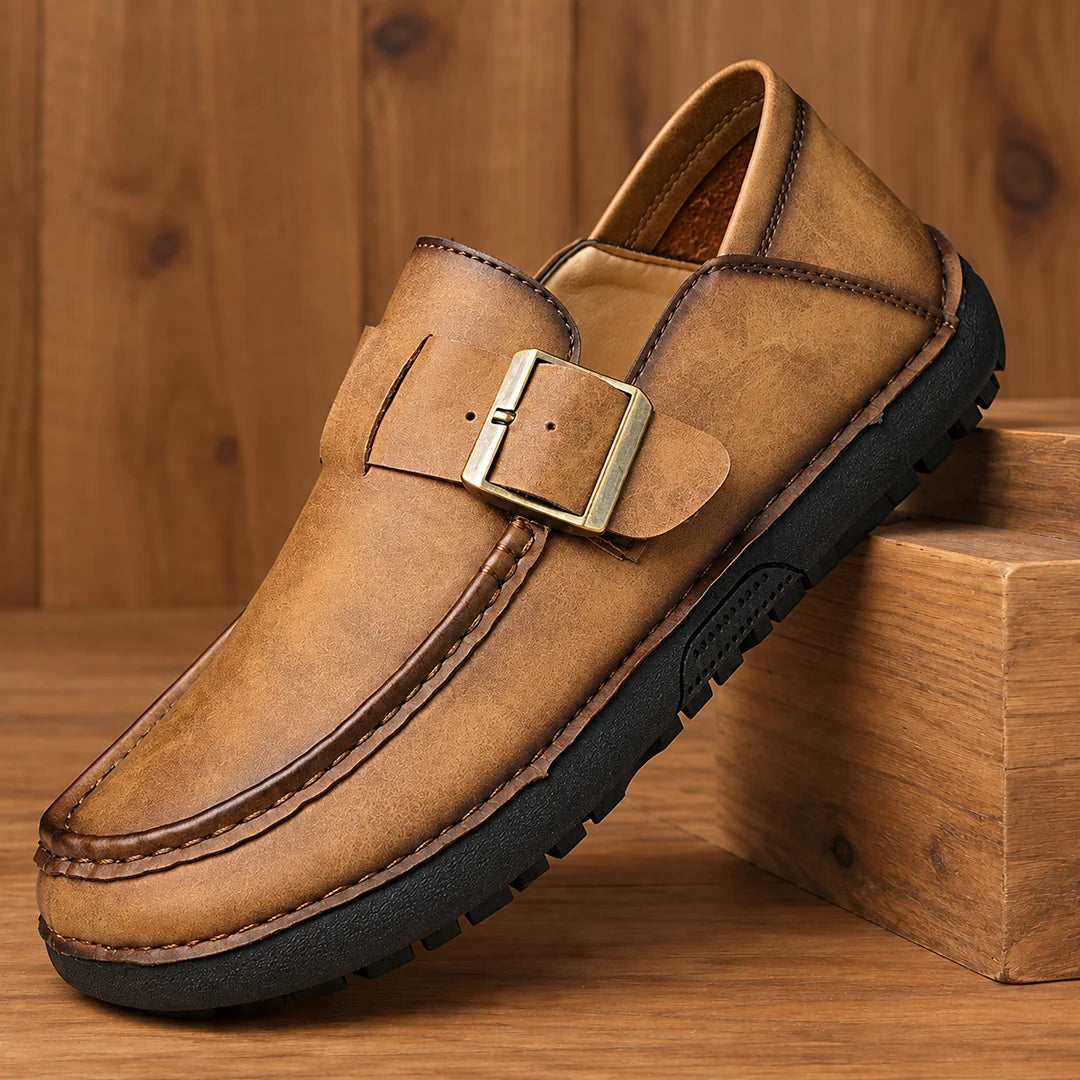 Textured Lug Sole Loafers