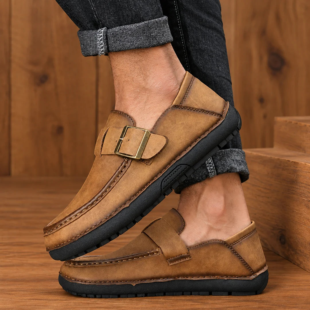 Textured Lug Sole Loafers