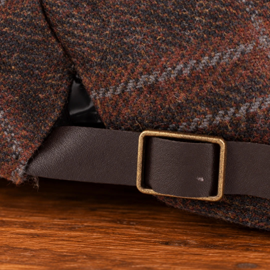 Textured Plaid Flat Cap