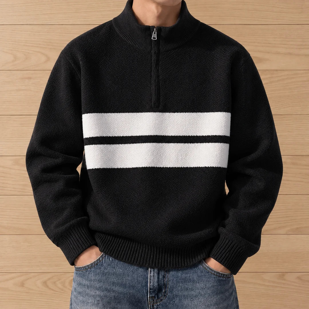 Textured Quarter Zip Sweatshirt