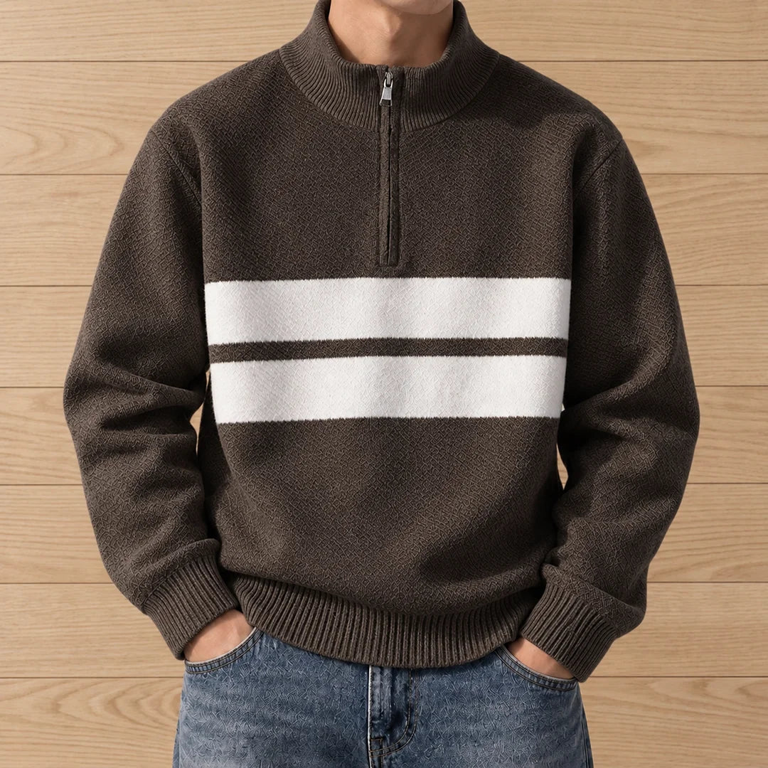 Textured Quarter Zip Sweatshirt