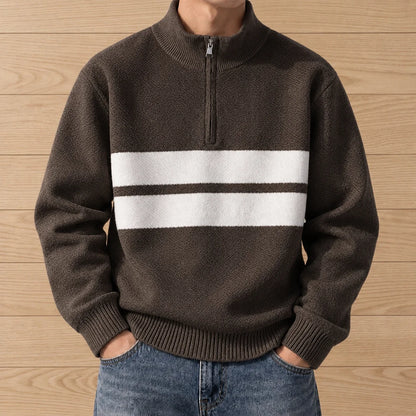 Textured Quarter Zip Sweatshirt
