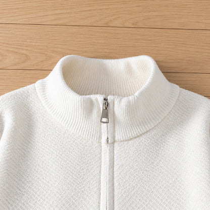 Textured Quarter Zip Sweatshirt