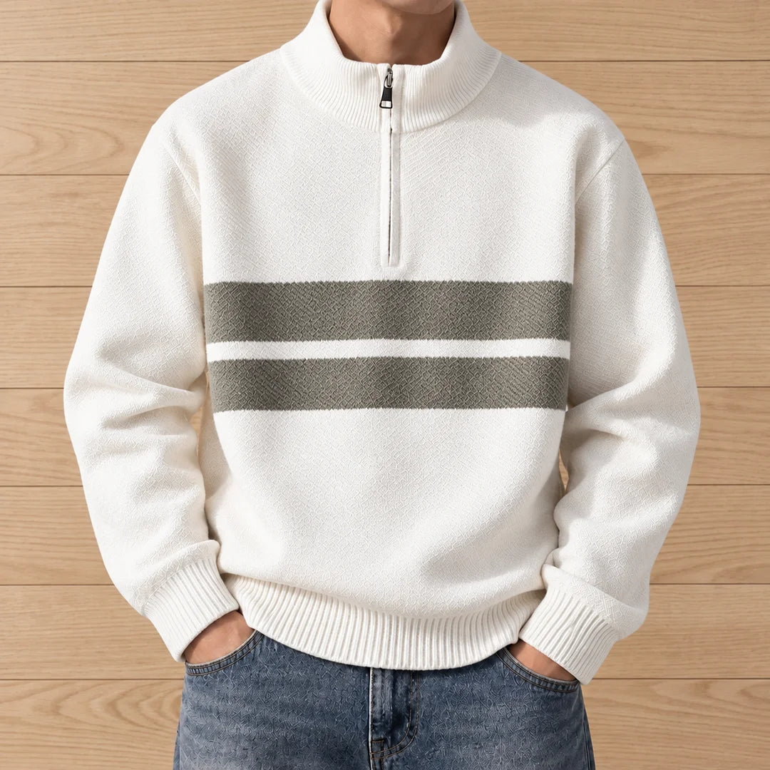 Textured Quarter Zip Sweatshirt