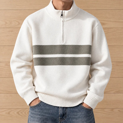 Textured Quarter Zip Sweatshirt