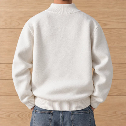 Textured Quarter Zip Sweatshirt
