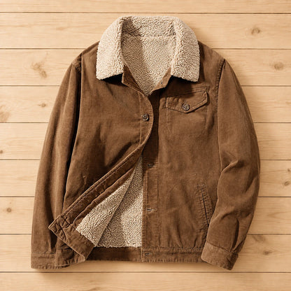 Textured Sherpa Collar Jacket