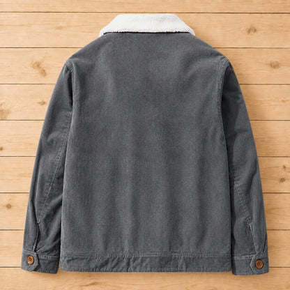 Textured Sherpa Collar Jacket