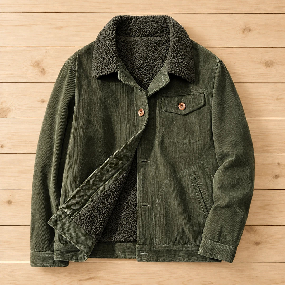 Textured Sherpa Collar Jacket