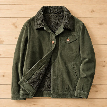 Textured Sherpa Collar Jacket
