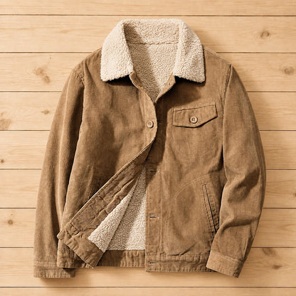 Textured Sherpa Collar Jacket