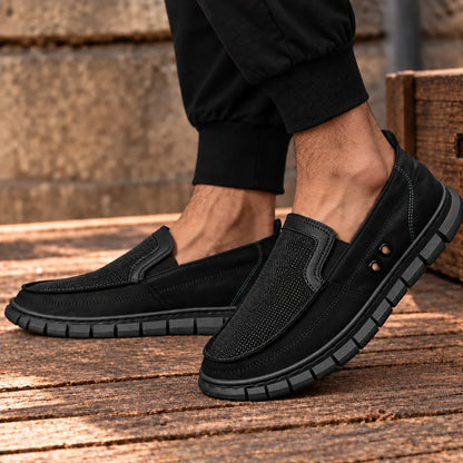 Textured Stretch Panel Shoes