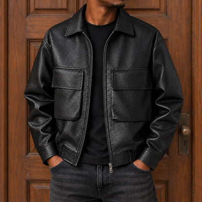 Textured Zip Front Jacket