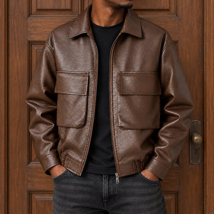 Textured Zip Front Jacket